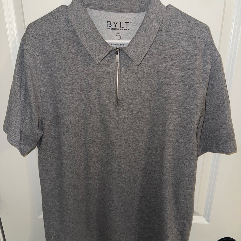 BYLT Basics Heather Gray Polo Shirt